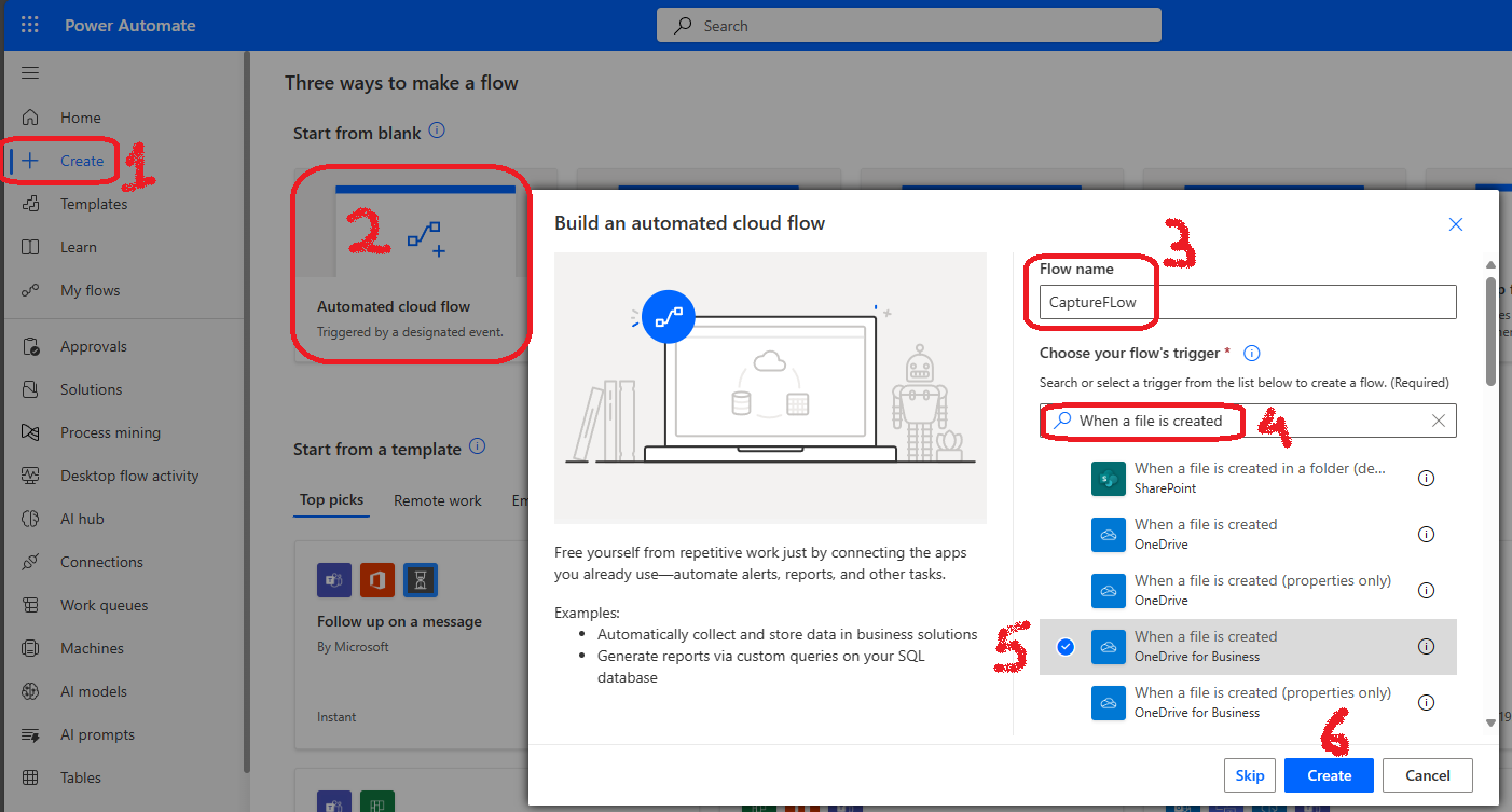 Workflow creation step